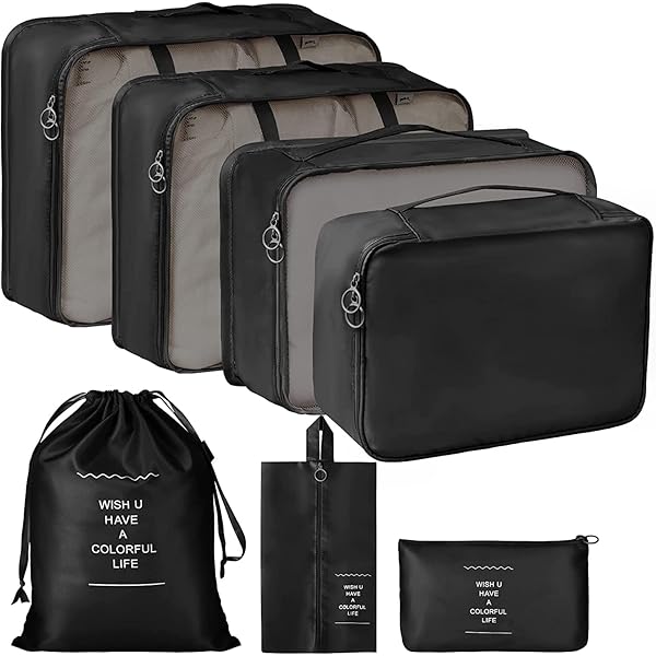 PETRICE Travel Organizer 7 Set Travel Organizer Bag 3 Packing
